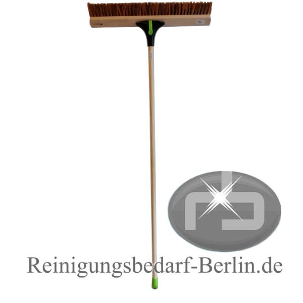 BECOnnect Besen-Set Poly-Kokos Holz-Gerätestiel und Saalbesen 60 cm