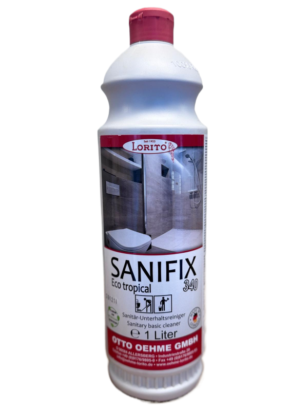 Lorito SaniFix Eco tropical Sanitärreiniger – 1 L – umweltfreundlicher Sanitärunterhaltsreiniger mit frischem Tropenduft
