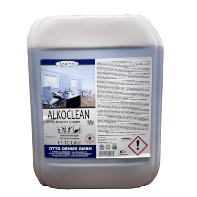 Lorito Alkoclean 151 Universalreiniger mit nussigem Duft 10 L – Duftnote gebrannte Mandeln