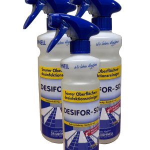 Dr. Schnell DESIFOR SD Flächendesinfektionsreiniger 0,5 L Sprühflasche für hygienische Oberflächenreinigung